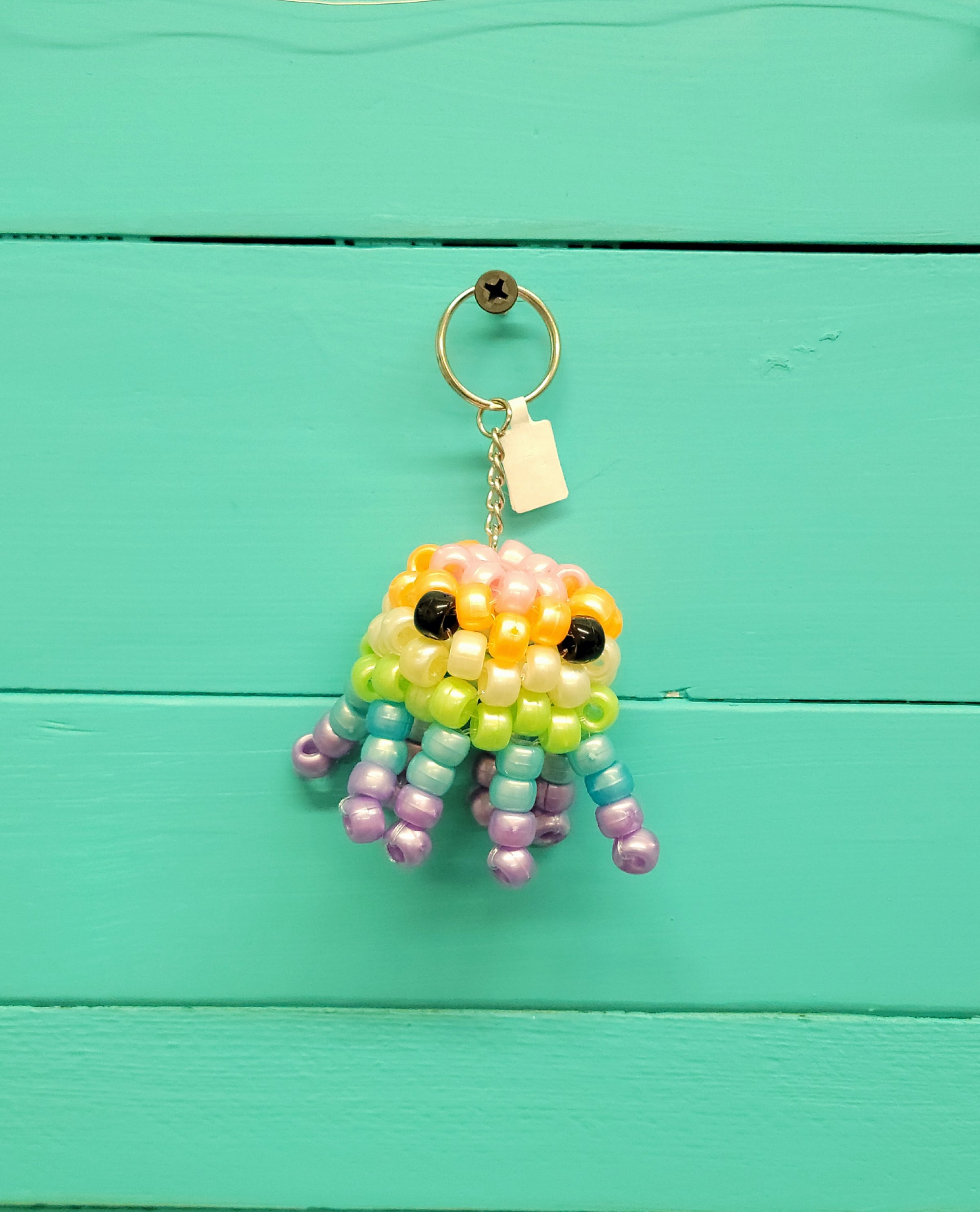 Beaded Rainbow Octopus Keychain/Zipper Pull | Westside Artwerks
